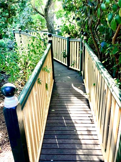 Sensory garden viewing platform and bridge